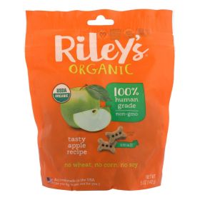 Riley's Organics Organic Dog Treats; Apple Recipe; Small - Case of 6 - 5 OZ