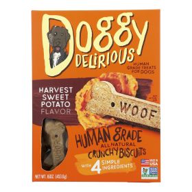 Doggy Delirious's Sweet Potato Bones Dog Treats - Case of 6 - 16 OZ