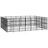 Outdoor Dog Kennel Steel 347.2 ftÂ²