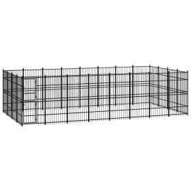 Outdoor Dog Kennel Steel 317.4 ftÂ²