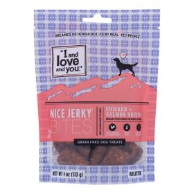 I And Love And You - Dog Treats Jrky Chkn&slmn - Case of 6 - 4 OZ