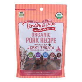 Tender & True - Dog Treat Pork Jerky - Case of 10-4 OZ