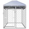 Outdoor Dog Kennel with Roof 78.7"x39.4"x49.2"