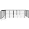 30-Panel Dog Playpen Black 19.7"x39.4" Powder-coated Steel