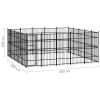 Outdoor Dog Kennel Steel 248 ftÂ²