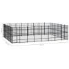 Outdoor Dog Kennel Steel 476.2 ftÂ²