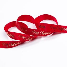 Christmas Ribbon Thread Ribbon Diy Cake (Option: Bronzing red-100yards roll)