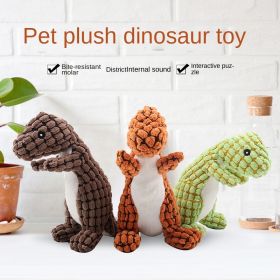 Pet dog plush toys bite resistant teeth grinding vocal toys teeth cleaning absorbing odor dog toys vocal screaming toys (Color: green)