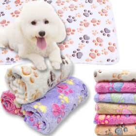 Soft and Fluffy High Quality Pet Blanket Cute Cartoon Pattern Pet Mat Warm and Comfortable Blanket for Cat and Dogs Pet Supplies (Color: pink heart)