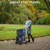 Double Pet Stroller 4-in-1 With Detachable Carrier And Travel Carriage